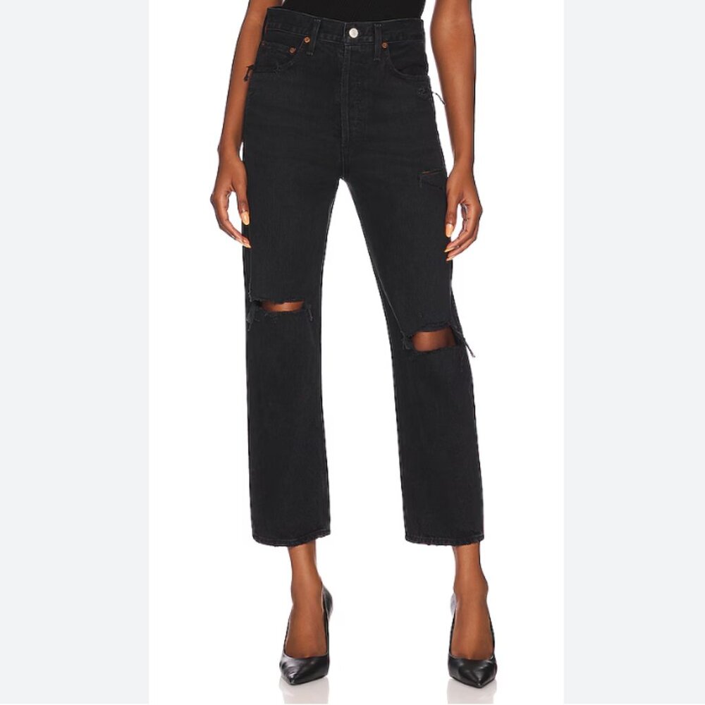 AGOLDE | '90s Crop Jean | Size 27 | Bauhaus (Washed Black)